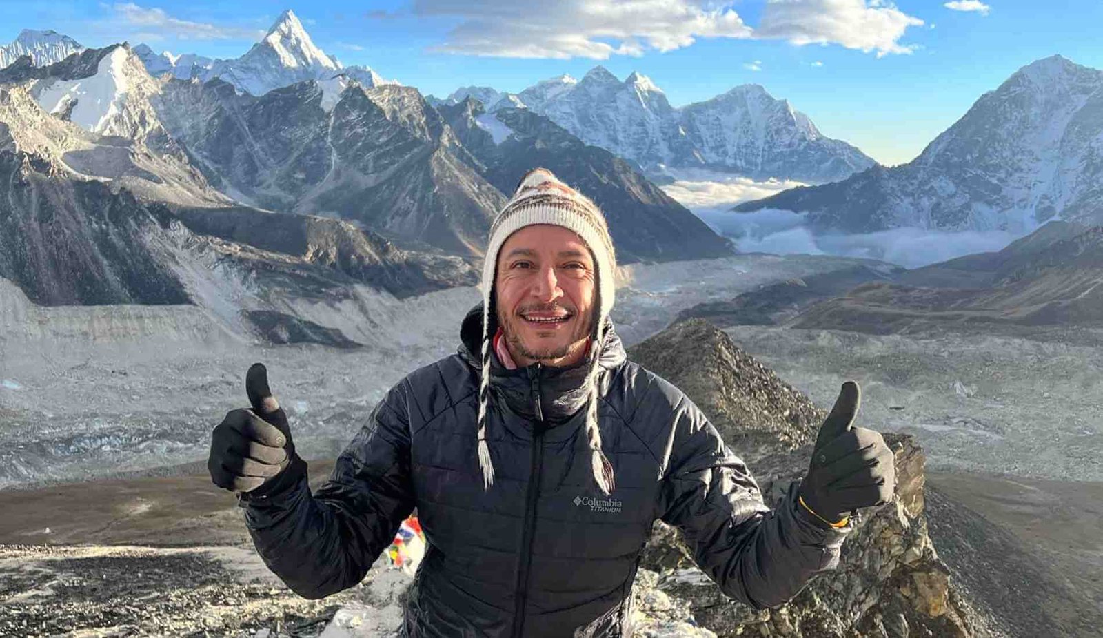 Trekker enjoying himself during ebc trek
